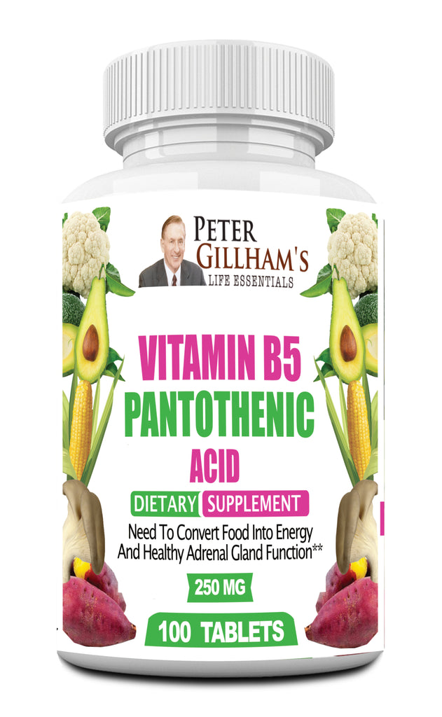 Vitamin B5 (Pantothenic Acid) 250mg, Tablets