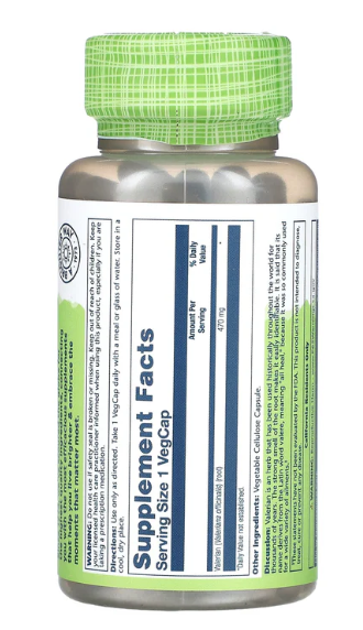 Valerian Root 470mg 100Vcaps-Herbs : 100 Vcaps