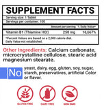 Vitamin B1 (Thiamine) 250mg, Tablets - Vites.com