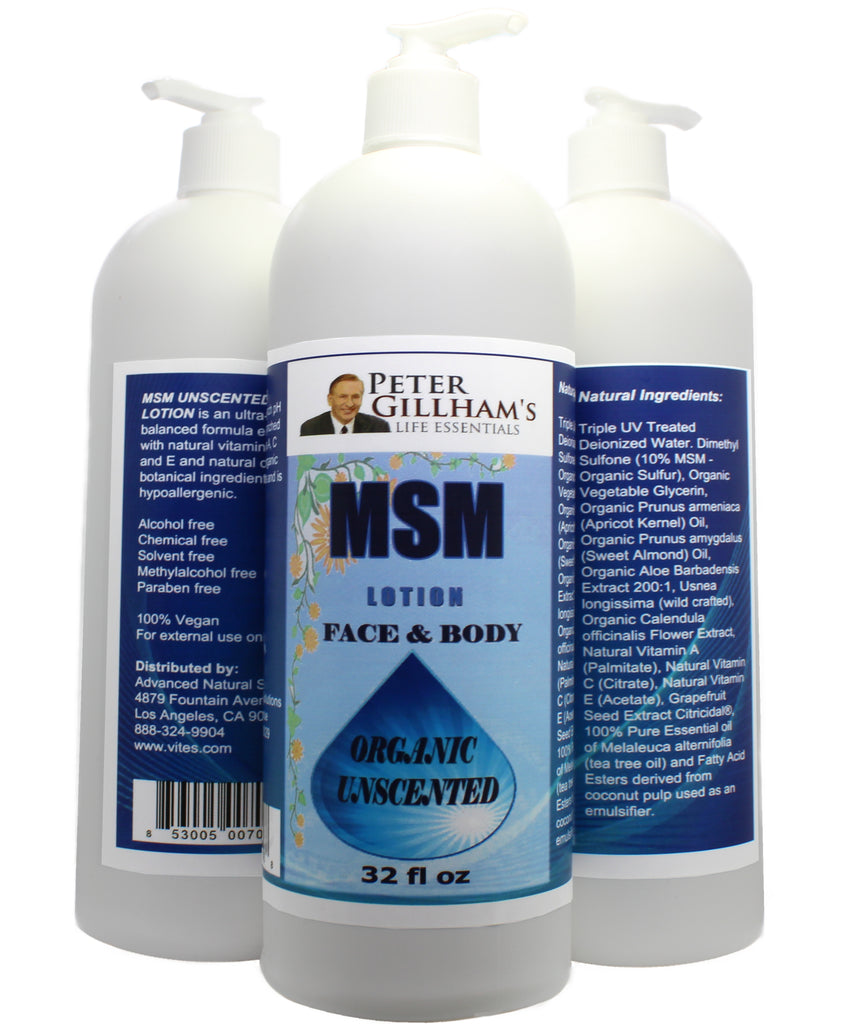 MSM Face & Body Lotion (Unscented) - Vites.com