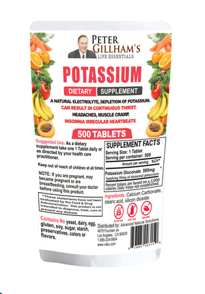 Potassium Gluconate (595mg), Tablets - Vites.com