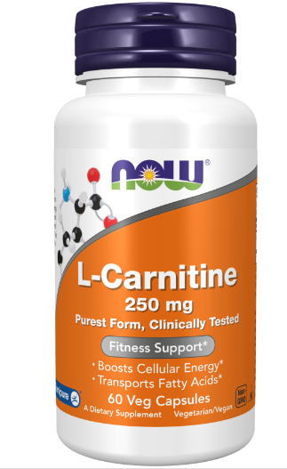 Carnitine 250mg NOW-Aminos/sport : 60 Caps