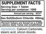 Sea Salt (Sodium Chloride), 1000 Tablets