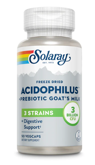 Acidophilus Plus Prebiotic Goat's Milk -- 3 billion CFU - 50 VegCaps, Solaray