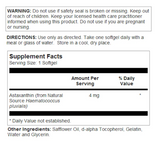 Solaray, Astaxanthin 4mg, 60 Softgels - Vites.com