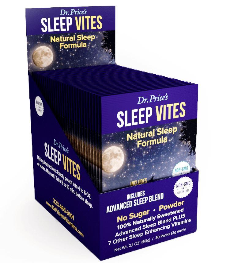 Dr. Price's Sleep Vites, Natural Sleep Formula 30ct Box - Vites.com