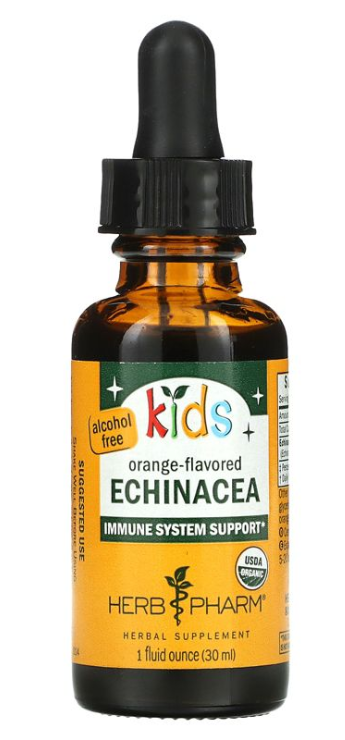 Kids Echinacea, Alcohol Free, Orange Flavored, 1 fl oz (30 ml), Herb Pharm - Vites.com