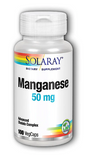 Solaray, Manganese 50mg, 100 VegCaps