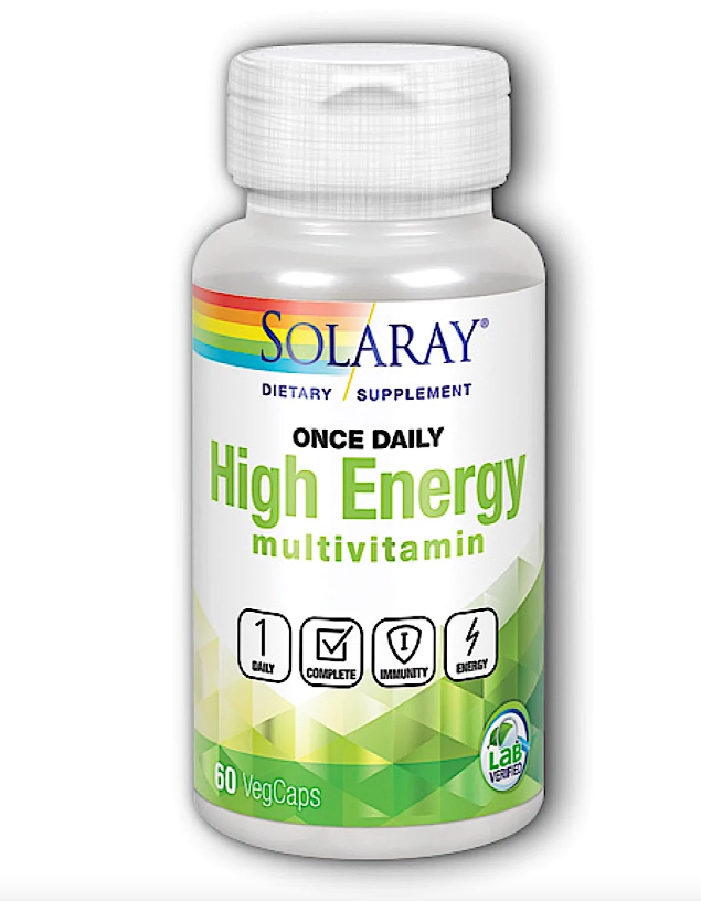 Solaray, Once Daily High Energy Multivitamin, 60 Vegetarian Capsules - Vites.com