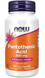 Pantothenic Acid 500 mg 100 Veg Capsules - Vites.com