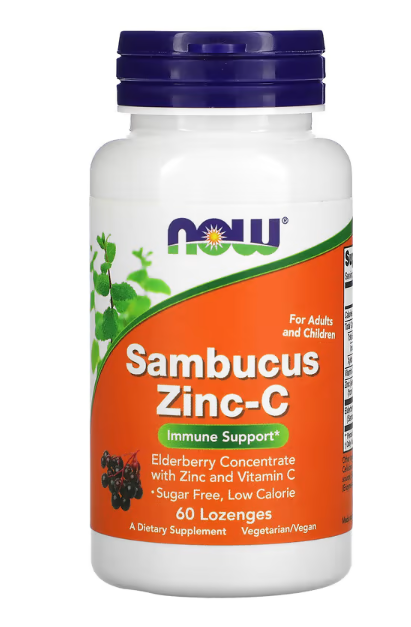 Sambucus Zinc-C 60 Tabs NOW - Vites.com