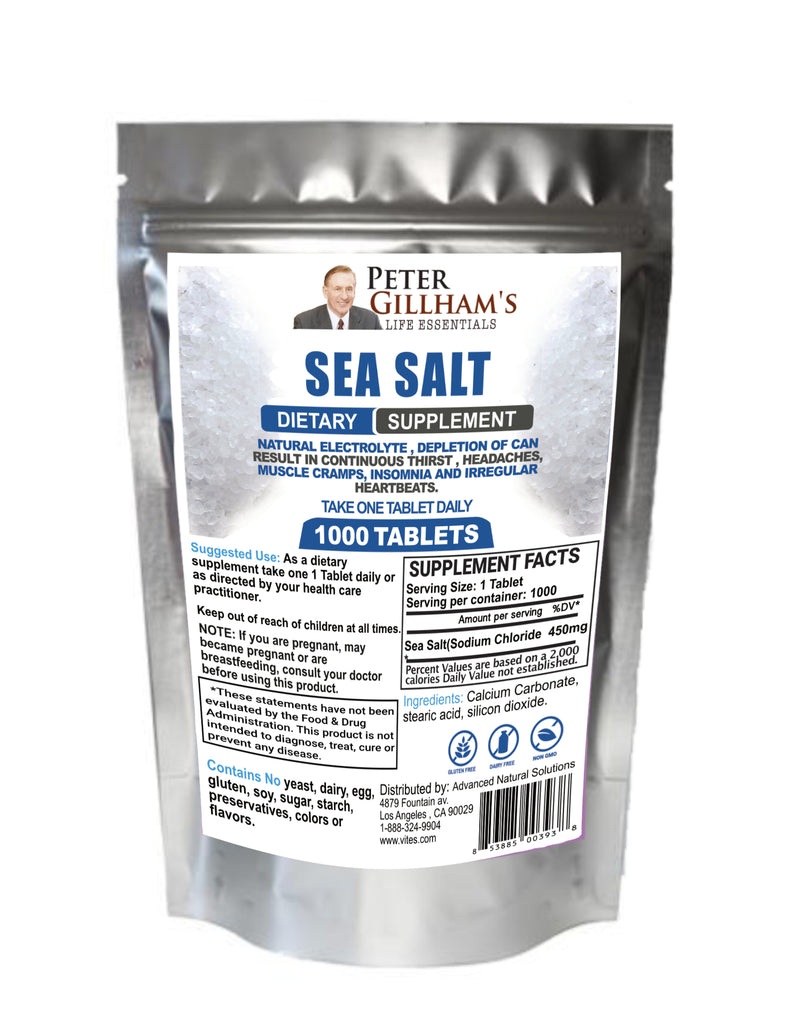 Sea Salt (Sodium Chloride), Tablets - Vites.com