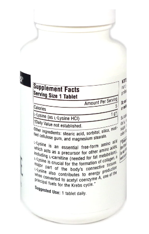 L-Lysine 1000 mg 100 Tabs - Vites.com