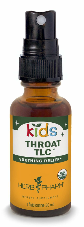 Kids Certified-Organic Alcohol-Free Throat TLC Herbal Spray, 1 Ounce ,Herb Pharm - Vites.com