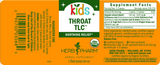 Kids Certified-Organic Alcohol-Free Throat TLC Herbal Spray, 1 Ounce ,Herb Pharm - Vites.com